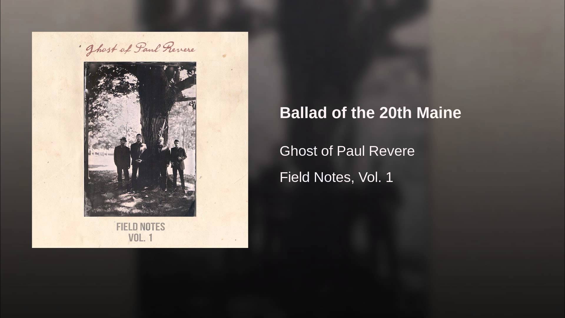 The Ghost of Paul Revere “Ballad of the 20th Maine” –  #manymusicfriday