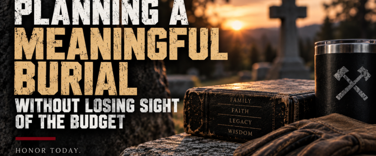 Planning a meaningful burial on a budget with a cemetery, family legacy book, and memorial setting