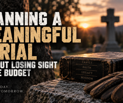 Planning a meaningful burial on a budget with a cemetery, family legacy book, and memorial setting