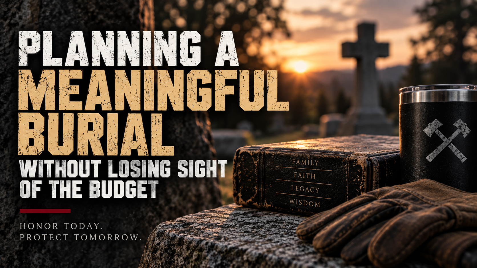 Planning a meaningful burial on a budget with a cemetery, family legacy book, and memorial setting