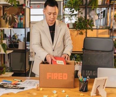 man loses job
